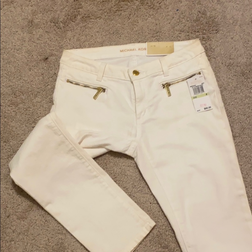 White micheal kors jeans